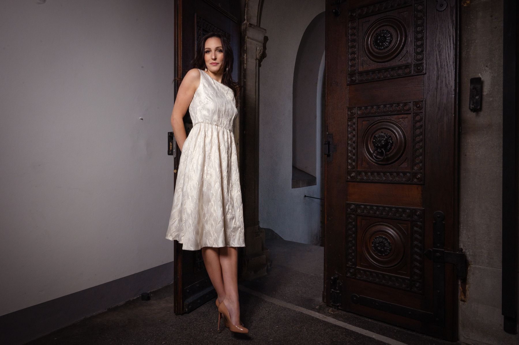 Brautmutterkleid aus Jacquard nach Mass, Atelier Graf von Matt Zürich
